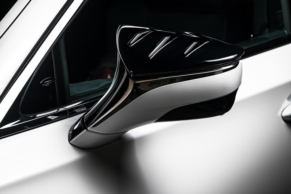 M\'z SPEED ドアミラーカバー 未塗装 3Dプリンター出力 樹脂粉末焼結品 レクサス LS500h GVF50 GVF55 R2.11～ Fスポーツ
