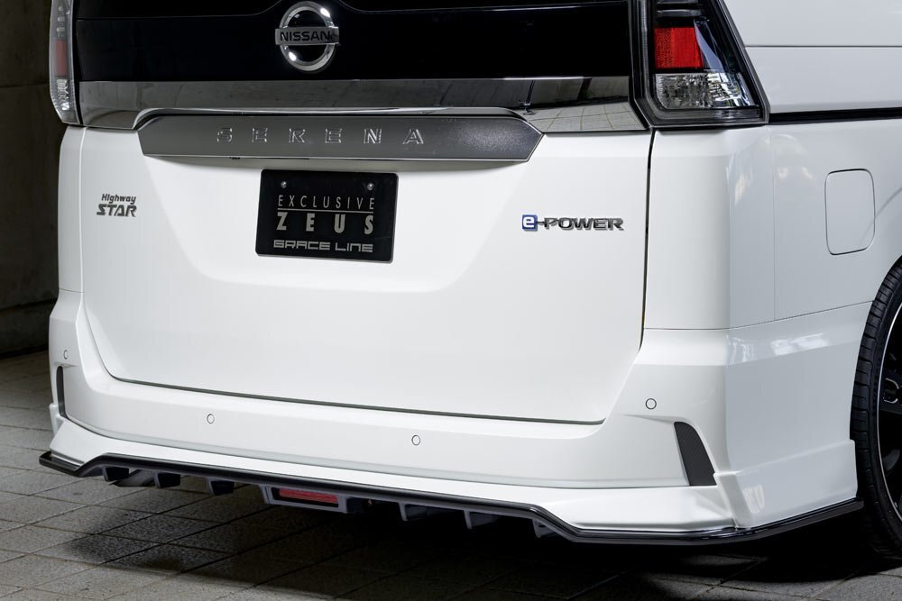 M\'z SPEED リアアンダースポイラー 未塗装 FRP セレナ HFC27 GFC27 H28.8～R1.7 ハイウェイスター MC前