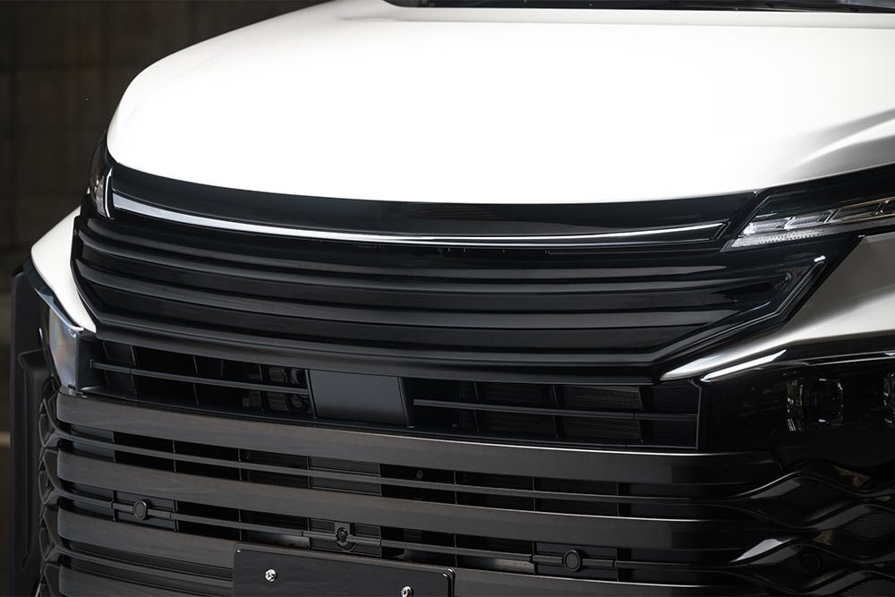 M\'z SPEED フロントグリルガーニッシュ 未塗装 ABS ヴォクシー ZWR90W ZWR95W R4.1～ ハイブリッドS-Z/S-G