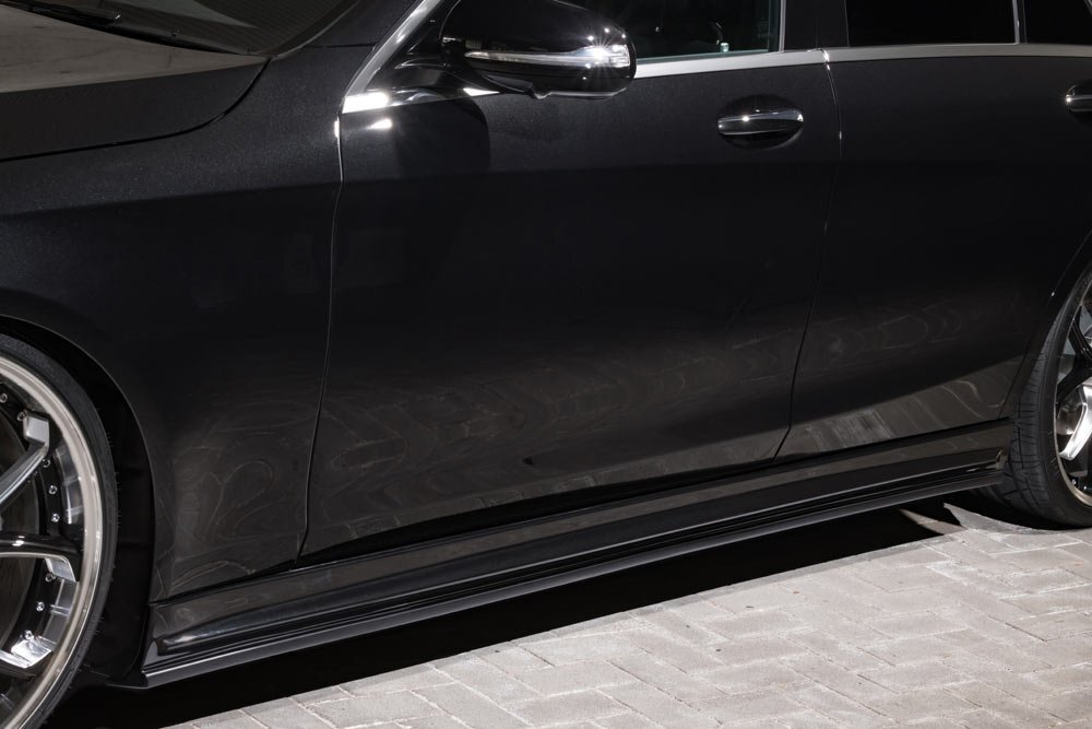 M\'z SPEED サイドステップ 未塗装 FRP メルセデスベンツ Sクラス (W222) 222058 H29.8～R3.1 S450 AMGライン ショート