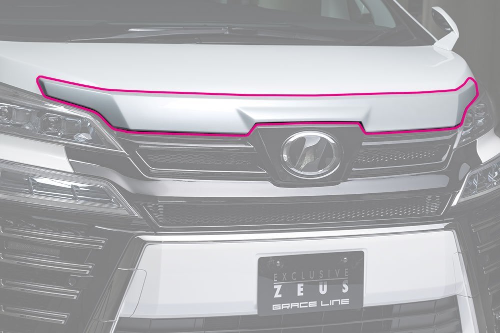 M\'z SPEED フードトップモール 未塗装 FRP ヴェルファイアハイブリッド AYH30W H30.1～R5.5 ZR/Z/エグゼクティブラウンジZ MC後