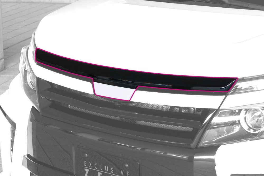 M\'z SPEED フードトップモール ホワイトパールクリスタルシャイン (070) FRP ヴォクシー ZWR80W H28.1～H29.7 ハイブリッドZS MC前