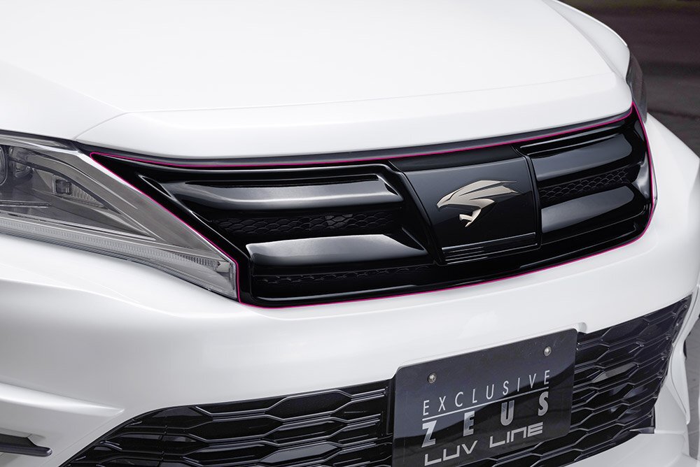 M\'z SPEED フロントグリル 未塗装 FRP ハリアーハイブリッド AVU65W H29.6～R2.5 MC後 カメラ無車