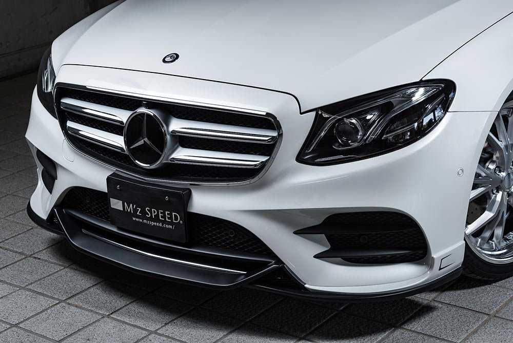 M'z SPEED フロントハーフスポイラー 未涂裝 FRP ベンツ Eクラス (W213) 213042C H28.7～R2.8 E200 アバンギャルド スポーツ AMGライン