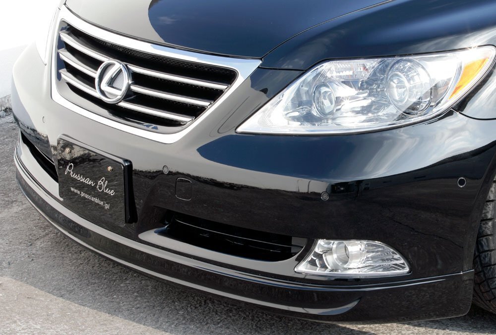 M\'z SPEED フロントハーフスポイラー 未塗装 FRP レクサス LS460 USF40 H18.9～H21.9 MC前