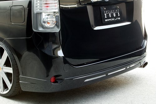 M\'z SPEED リアアンダースポイラー ホワイトパールクリスタルシャイン (070) FRP ヴォクシー ZRR70G H19.6～H22.3 FF V/X/トランス-X MC前