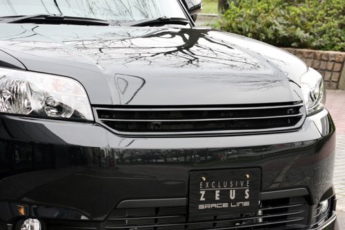 M\'z SPEED フロントグリル ブラックマイカ (209) FRP カローラルミオン NZE151N ZRE152N ZRE154N H21.12～H27.12 MC後