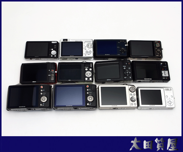 22)質(zhì)屋☆SONY DSC-W350/Nikon COOLPIX /OLYMPUS SZ-14/FUJIFILM /デジタルカメラ 12點(diǎn) おまとめ 簡易検査 動(dòng)作品 中古☆1円～
