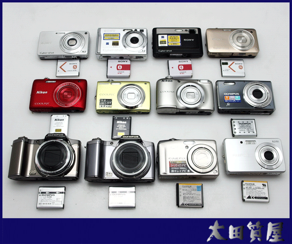 22)質(zhì)屋☆SONY DSC-W350/Nikon COOLPIX /OLYMPUS SZ-14/FUJIFILM /デジタルカメラ 12點(diǎn) おまとめ 簡易検査 動(dòng)作品 中古☆1円～