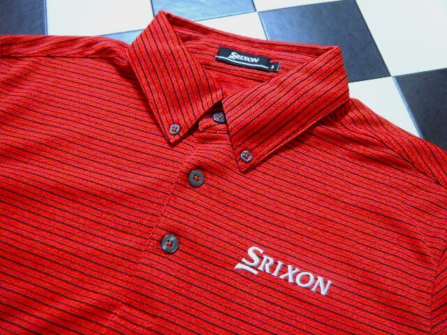  Srixon Golf рубашка-поло с коротким рукавом M окантовка .6631 кнопка down 