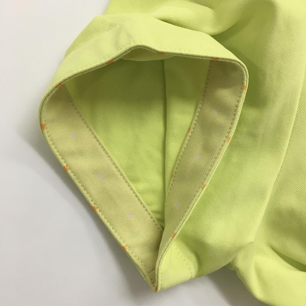 【美品】プーマ 半袖ポロシャツ イエロー×白 袖口内側ドット DRYCELL レディース O(XL) ゴルフウェア PUMA_画像4