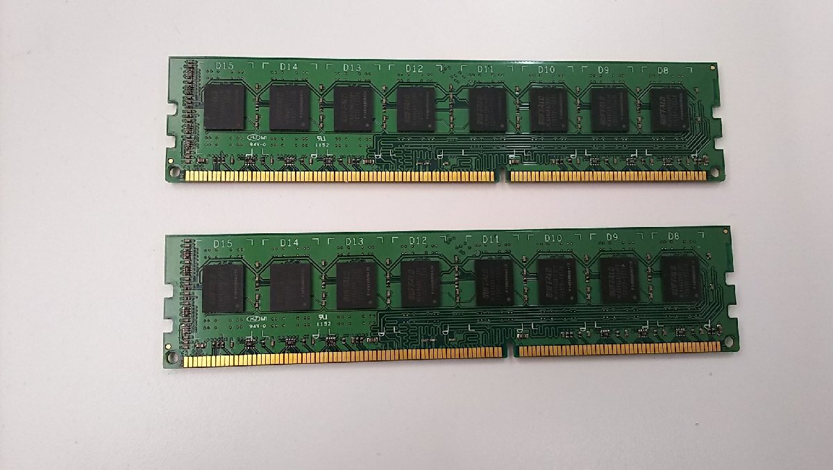 BUFFALO SELECT　メモリー◆DDR3 SDRAM 8GB◆PC3-10600U-999 2枚セット ◆ 中古品 ◆ D00027