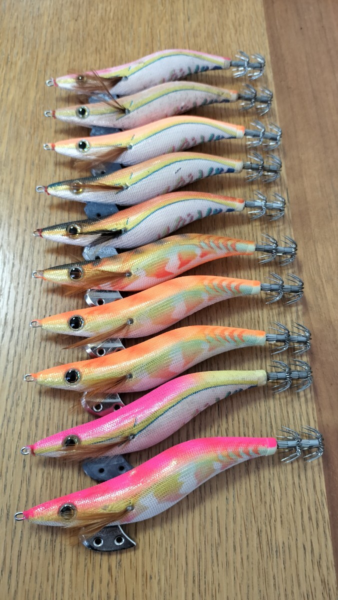 ヤマシタ エギ王q 3.5号 廃盤 金テープ ゴールド LIVE ライブ セット ピンク オレンジ_画像1