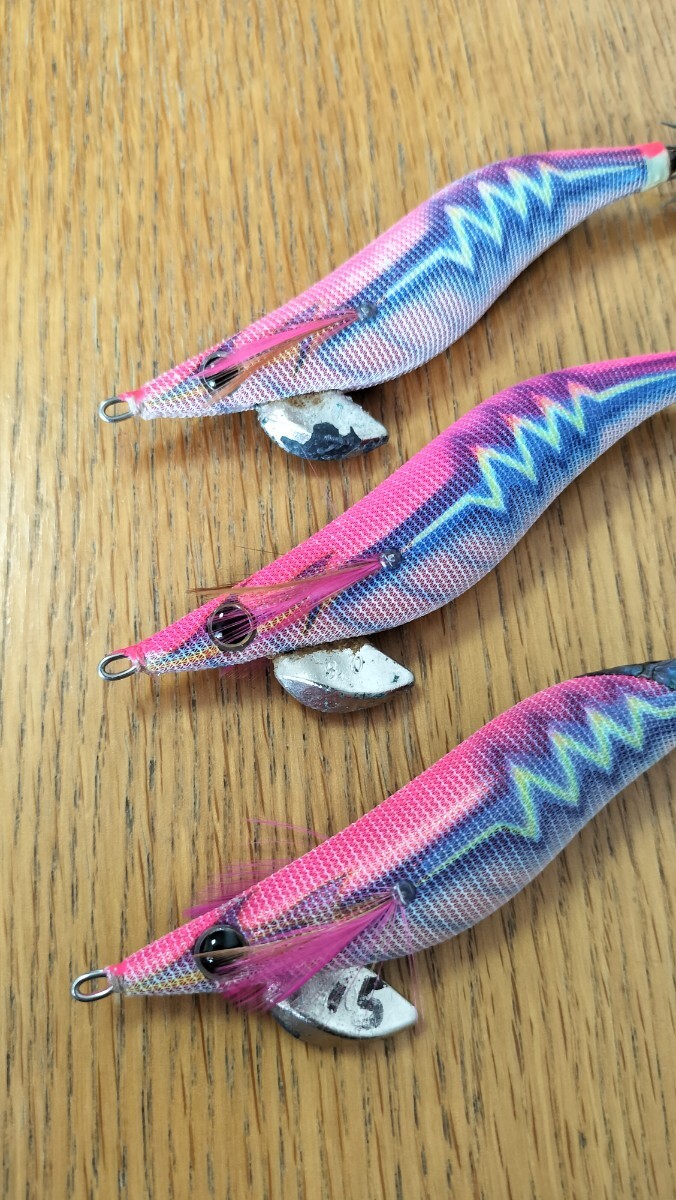 エギ王Q ライブサーチ 廃盤 3.0号 セット YAMASHITA LIVE 赤テープ ピンクレッド_画像2