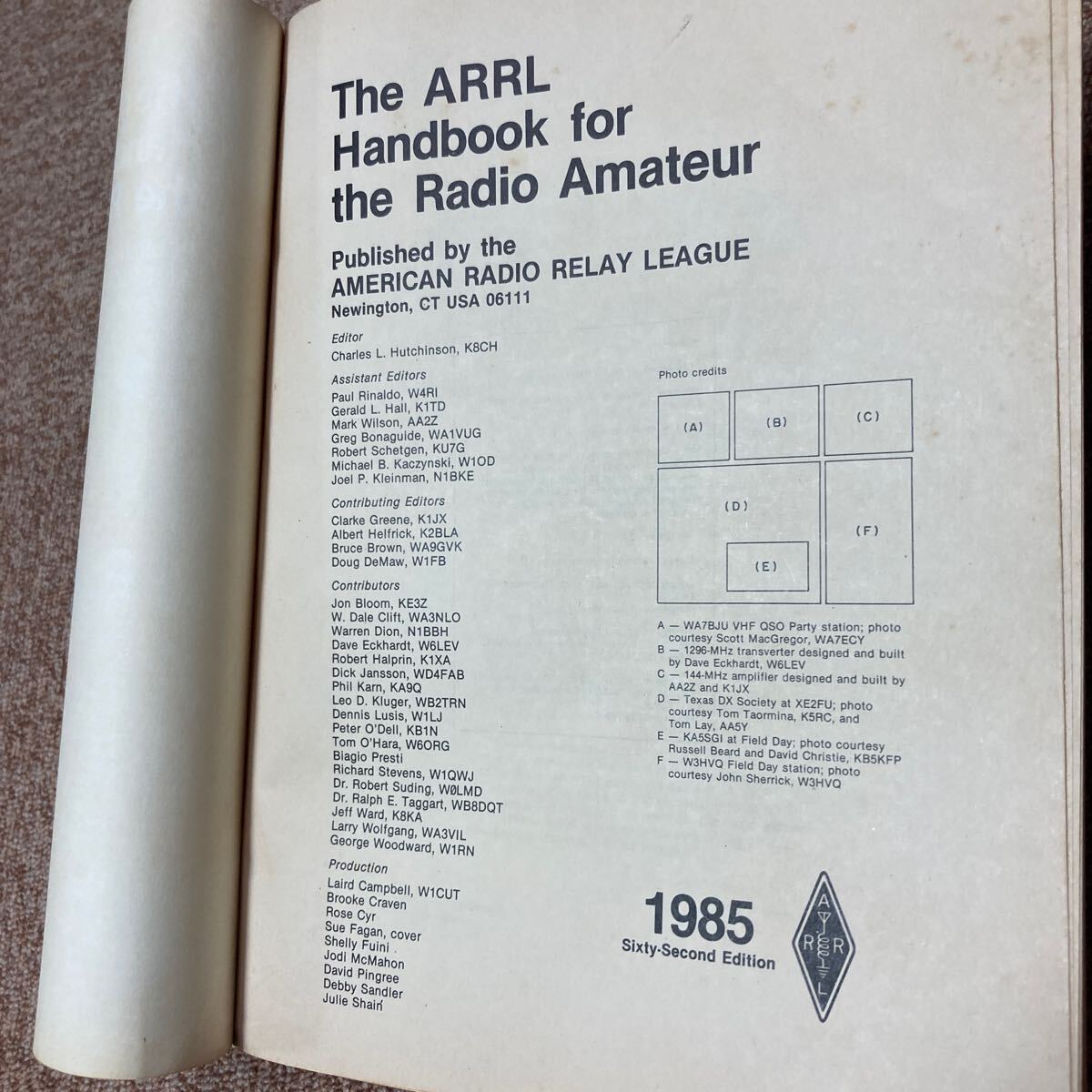 ARRL Handbook for hams 1985年刊行 洋書　米国アマチュア無線　古書_画像4