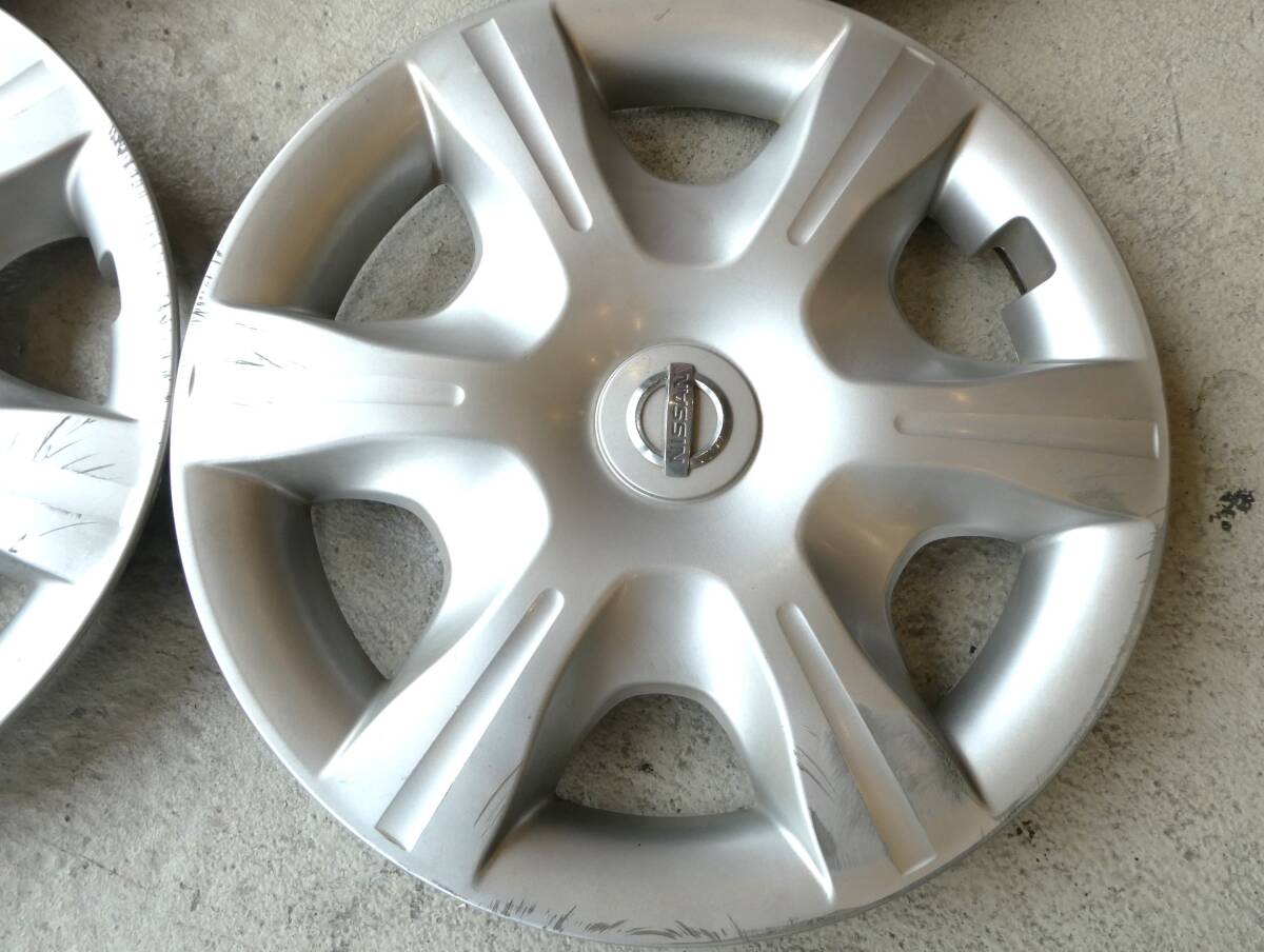 ★日産純正 15インチ ホイールキャップ 4枚セット ノート/ウイングロード/ティーダ等【中古/キズ有！】★