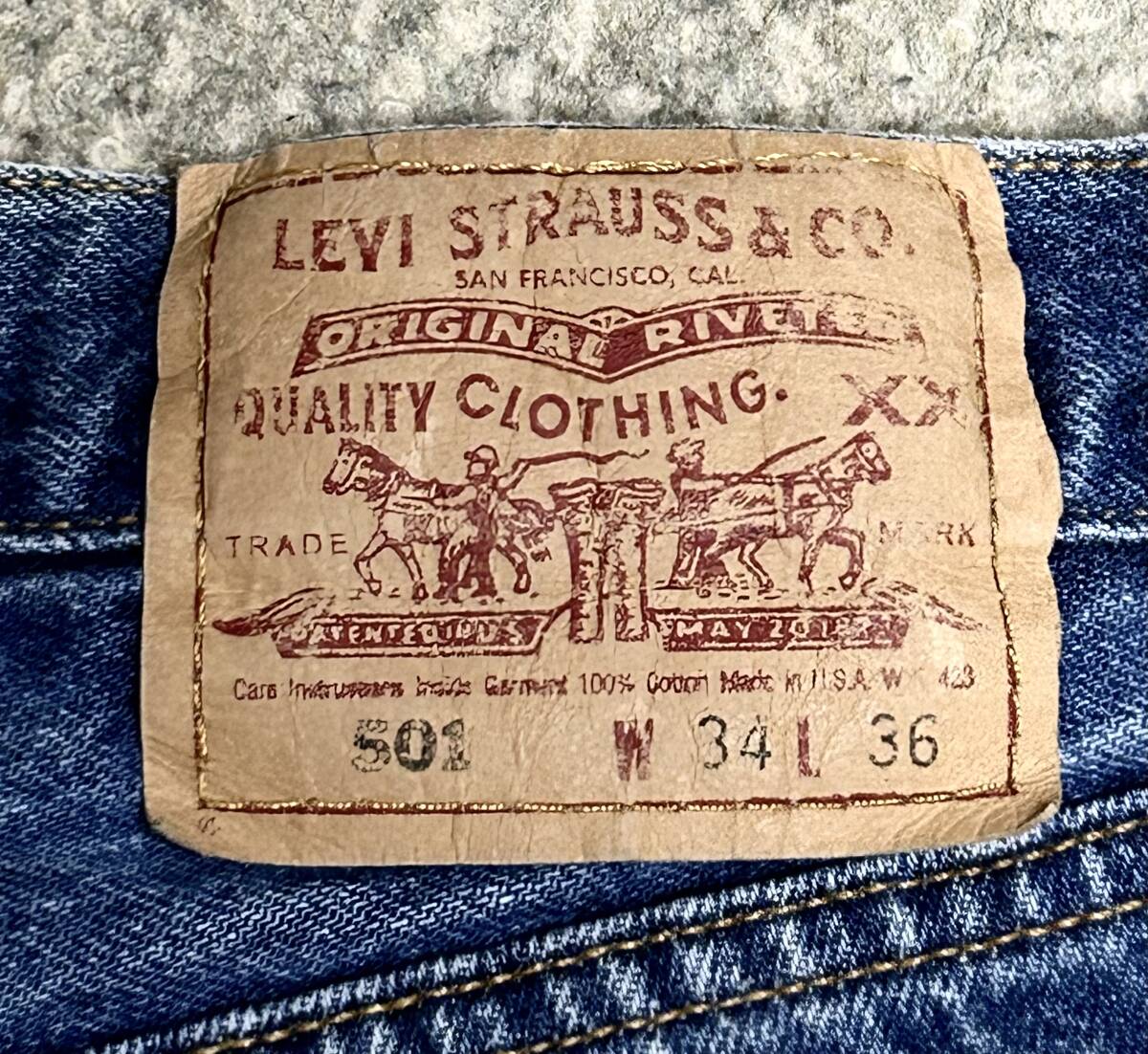良品① 501 米國(guó)制 1996年制造W34L36 LEVI’S gpzハーレー TOPGUN USA リーバイス　ショベル　ninja デニム