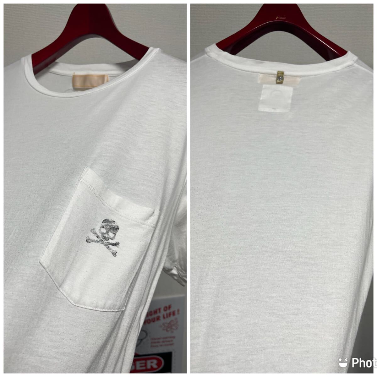 VISVIM×MASTERMIND JAPAN 掠れロゴポケットTシャツ M