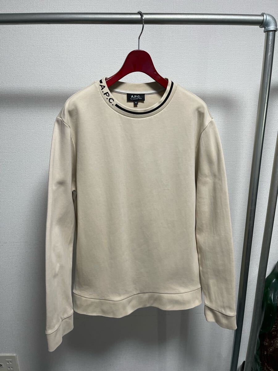 A P C (アーペーセー) クルーネックロゴスウェット トレーナー M