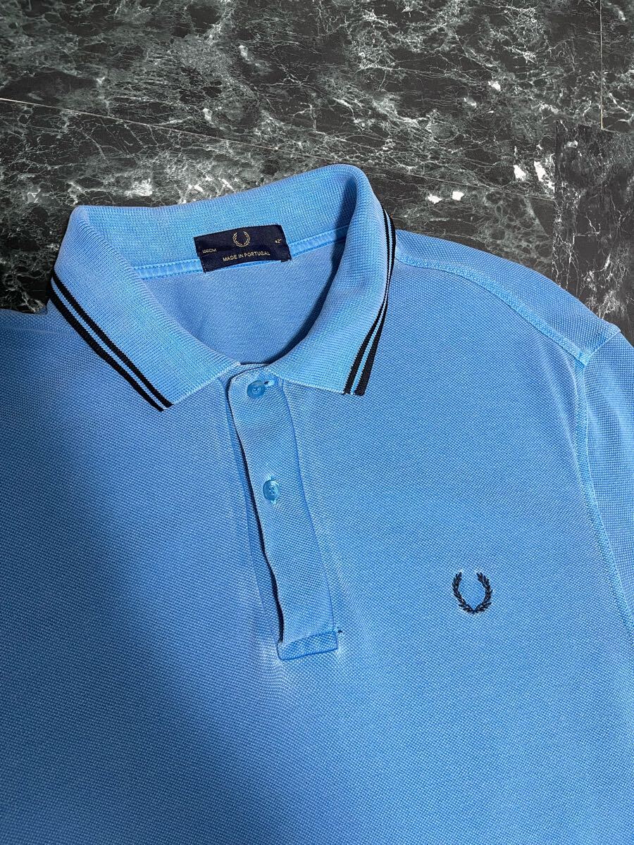 FRED PERRY フレッドペリー ポロシャツ サイズ42 XL ロゴ刺繍
