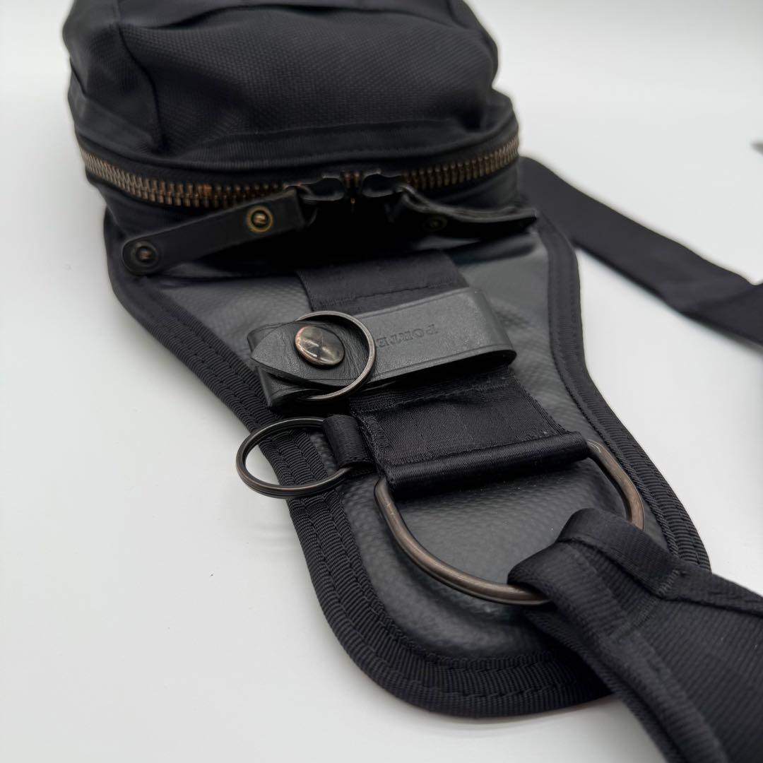 【良品】PORTER ポーター ヒート スリング ショルダーバッグ ボディバッグ 吉田カバン タウンユース メンズ レディース ブラック DB500429