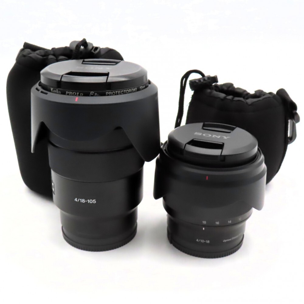 1円? SONY ソニー E 4/10-18 OSS 広角レンズ E 4/PZ 18-105 G OSS 高倍率レンズ 計(jì)2點(diǎn) ケース付 動(dòng)作未確認(rèn) 現(xiàn)狀品 y40-3662604【Y商品】