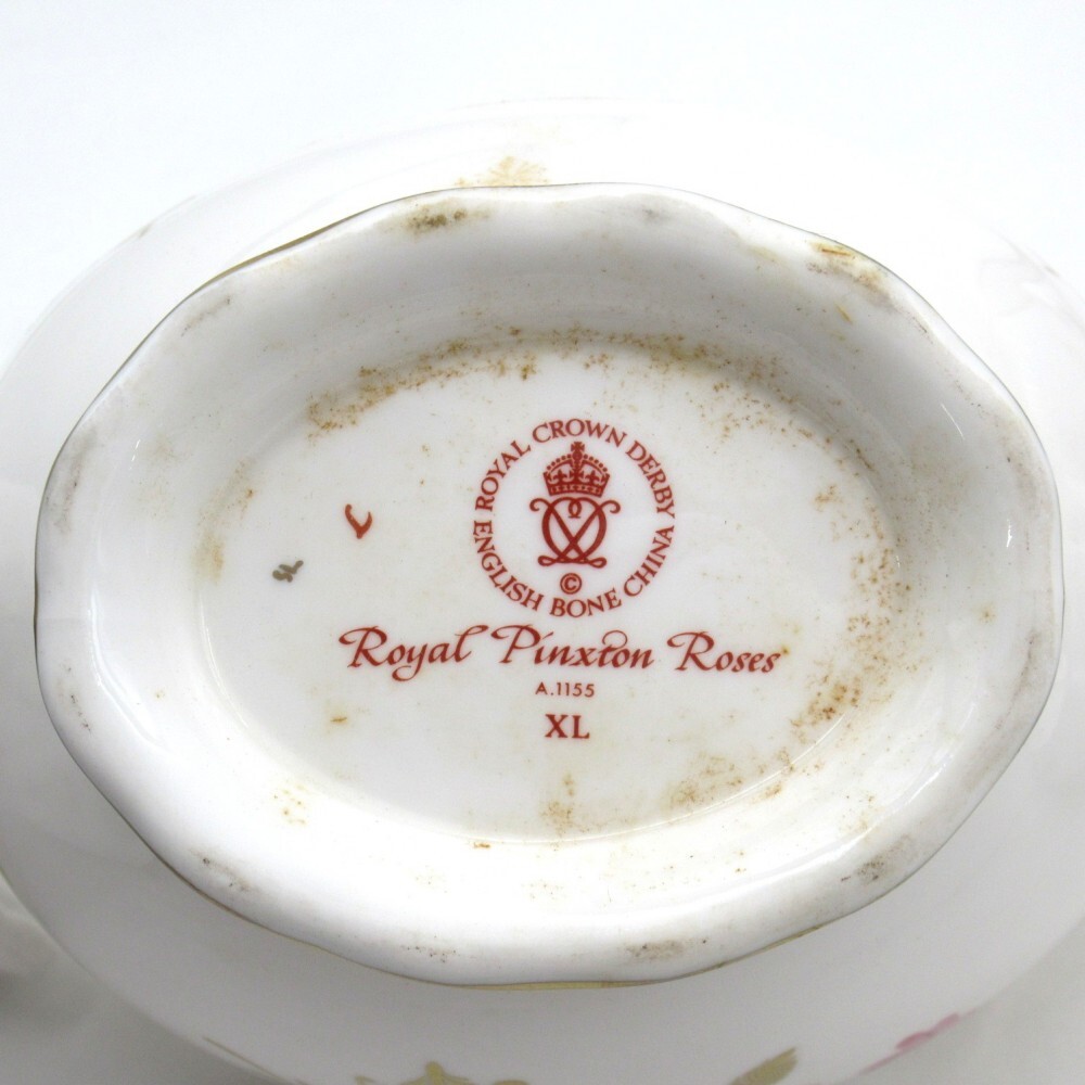 1円? RoyalCrownDerby ロイヤルクラウンダービー ロイヤルピンクストンローズ ポット/シュガー/クリーマー計(jì)3點(diǎn)箱付y191-3751833【Y商品】