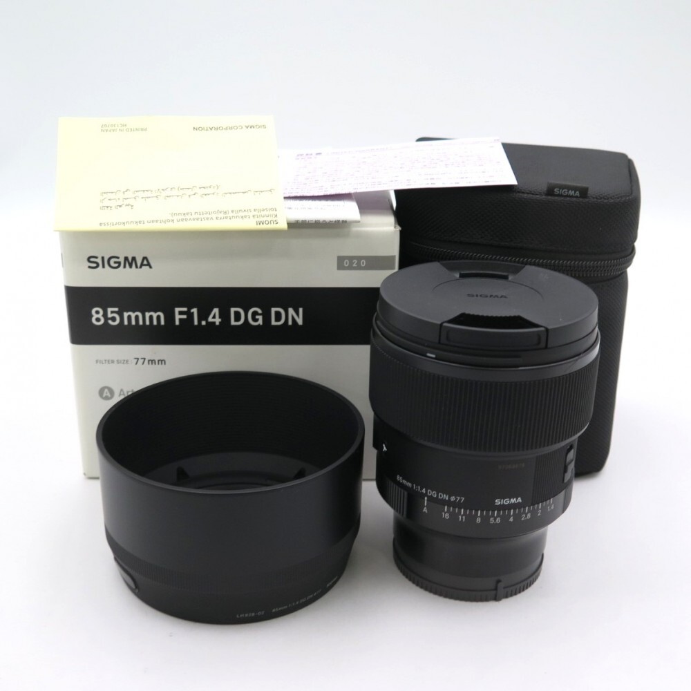 1円? SIGMA シグマ 85mm F1.4 DC DN FOR Sony E-ｍount 単焦點レンズ 箱付 動作未確認 現(xiàn)狀品 y320-3681109【Y商品】