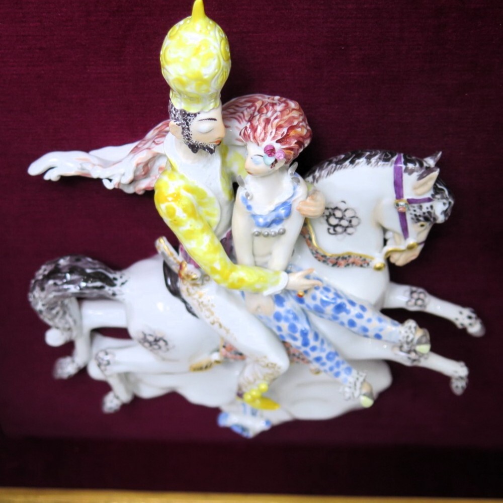 マイセン（Meissen） 陶板 青のメルヘン 930005／9p331
