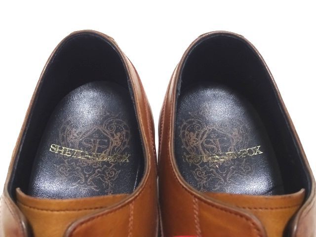 SHETLAND FOX STRAIGHT TIP SHOES size 7 / シェットランドフォックス ストレートチップシューズ 革靴 高級 日本製 メンズ_画像7