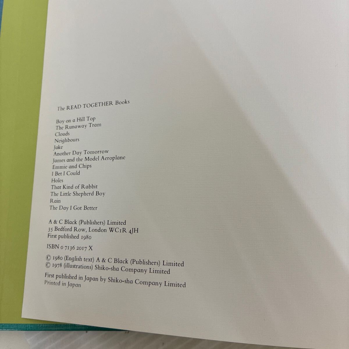 B-ш/ 洋書 rain(にわかあめ) Peggy Blakeley 絵/谷内こうた 文/武市八十雄_画像5