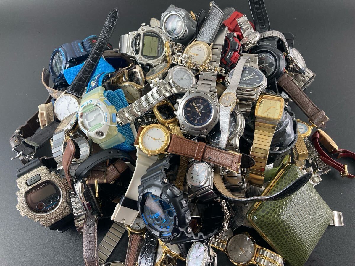 1000円~■★稼働未確認★腕時計 懐中 色々 カシオ シチズン Q&Q 他 G-SHOCK baby-G QZ 総重量5kg以上 大量 まとめ★okoy3636726-★ok30008