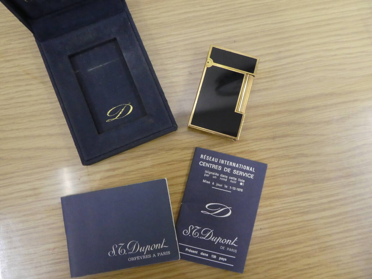 ☆ S.T.Dupont デュポン ガスライター ライン2 ブラック 着火 ☆ S.T.Dupont デュポン ガスライター ライン2 ブラック 着火