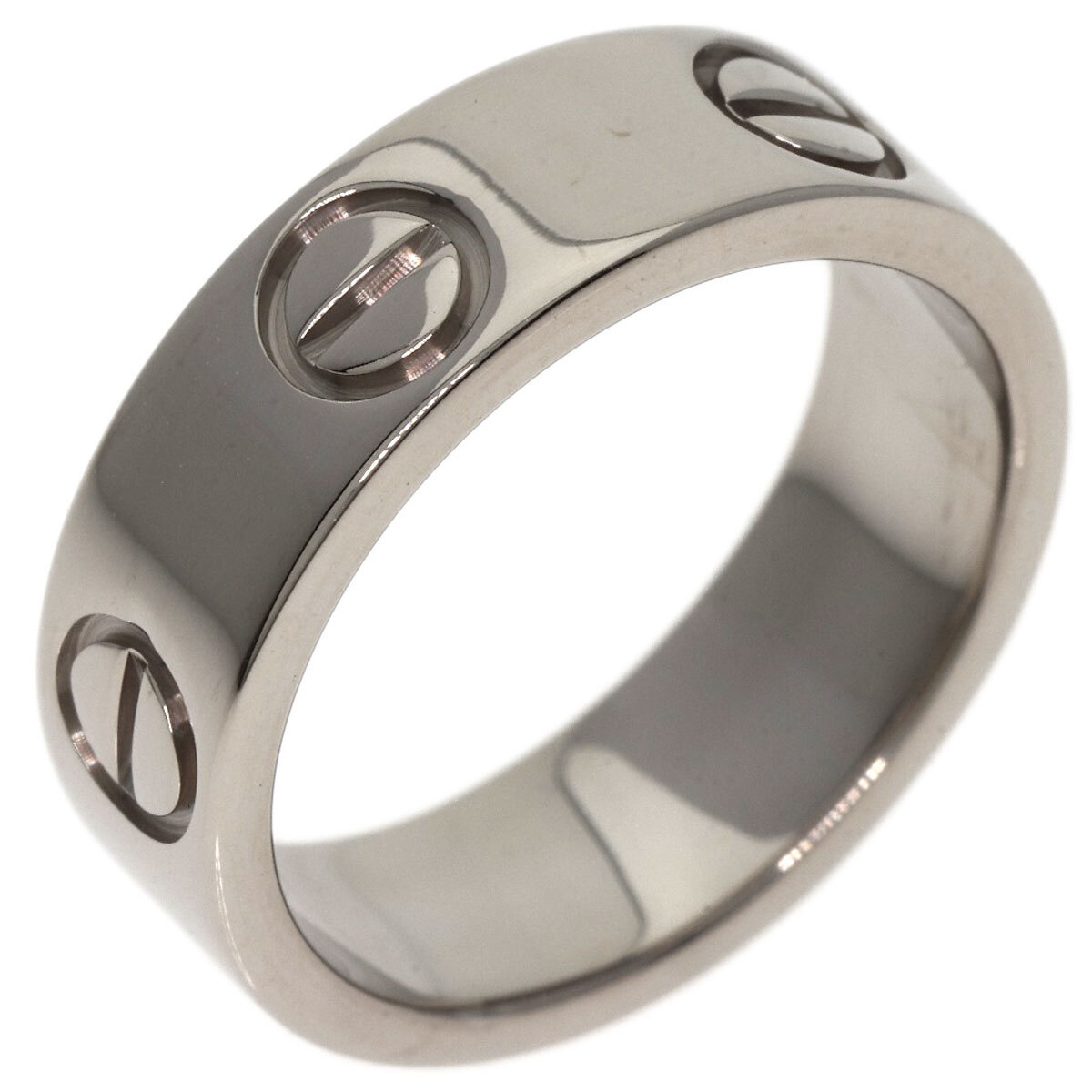 CARTIER Cartier Rav кольцо #48 кольцо * кольцо K18 белое золото женский б/у 