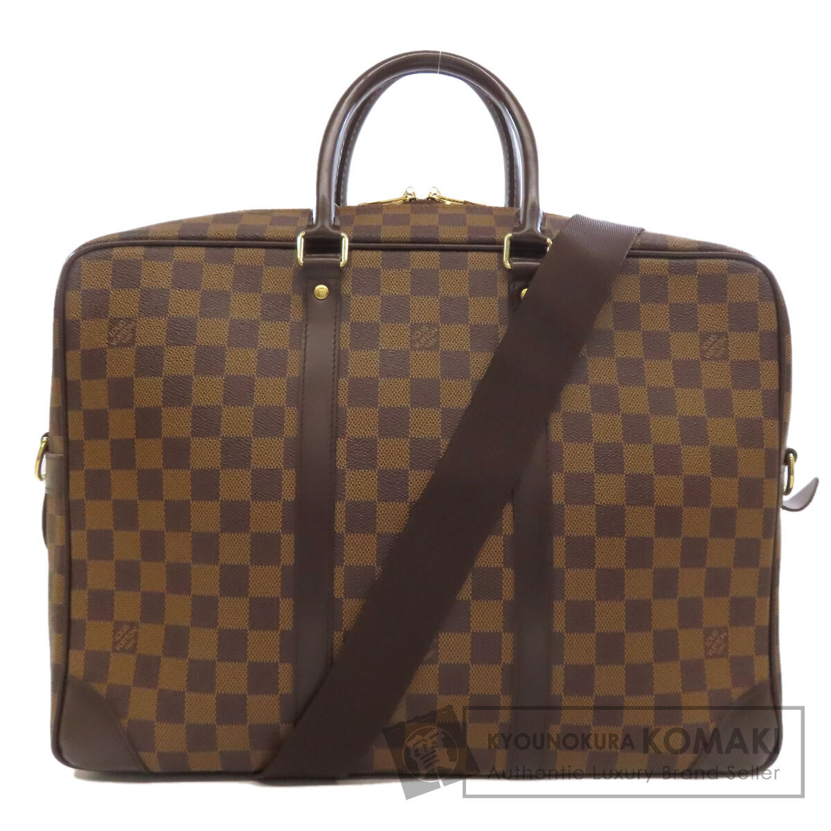 LOUIS VUITTON Louis Vuitton N41122poruto при . man * Voyage GM портфель Damier парусина мужской б/у 