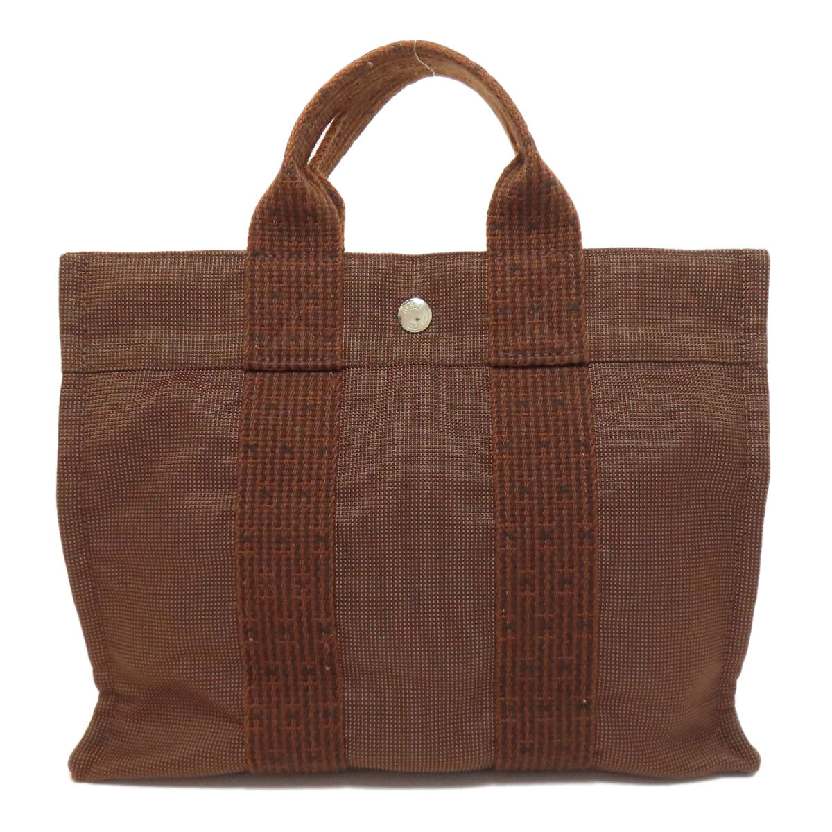 HERMES エルメス エールラインPM ハンドバッグ キャンバス レディース 中古