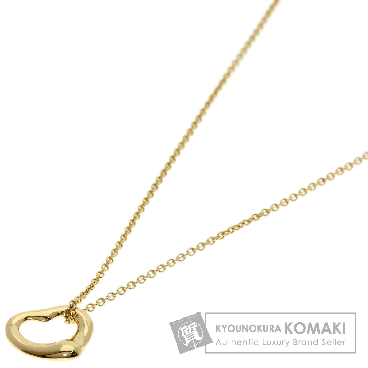 TIFFANY&Co. ティファニー オープンハート ネックレス K18イエローゴールド レディース 中古