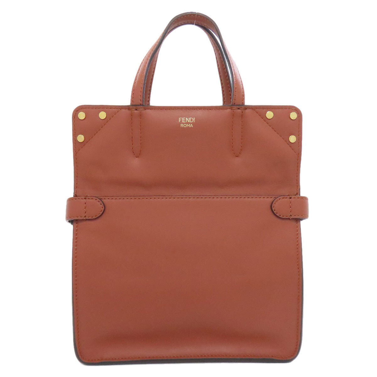 FENDI フェンディ フリップ スモール 2WAY ショルダーバッグ カーフ レディース 中古
