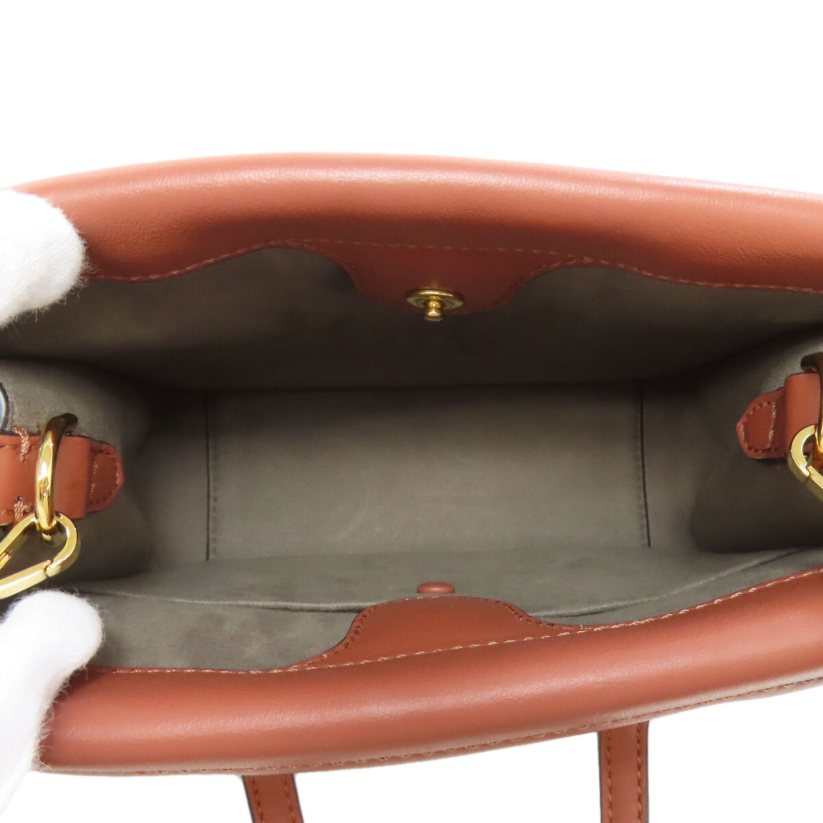 FENDI フェンディ フリップ スモール 2WAY ショルダーバッグ カーフ レディース 中古