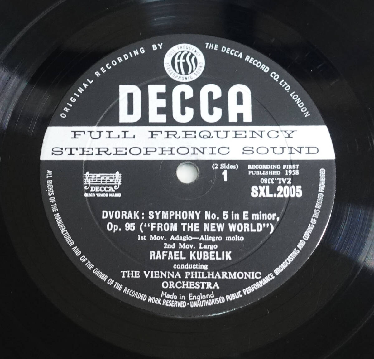 極美! 英DECCA SXL 2005 ED1 ドヴォルザーク新世界交響曲 クーベリック BB　