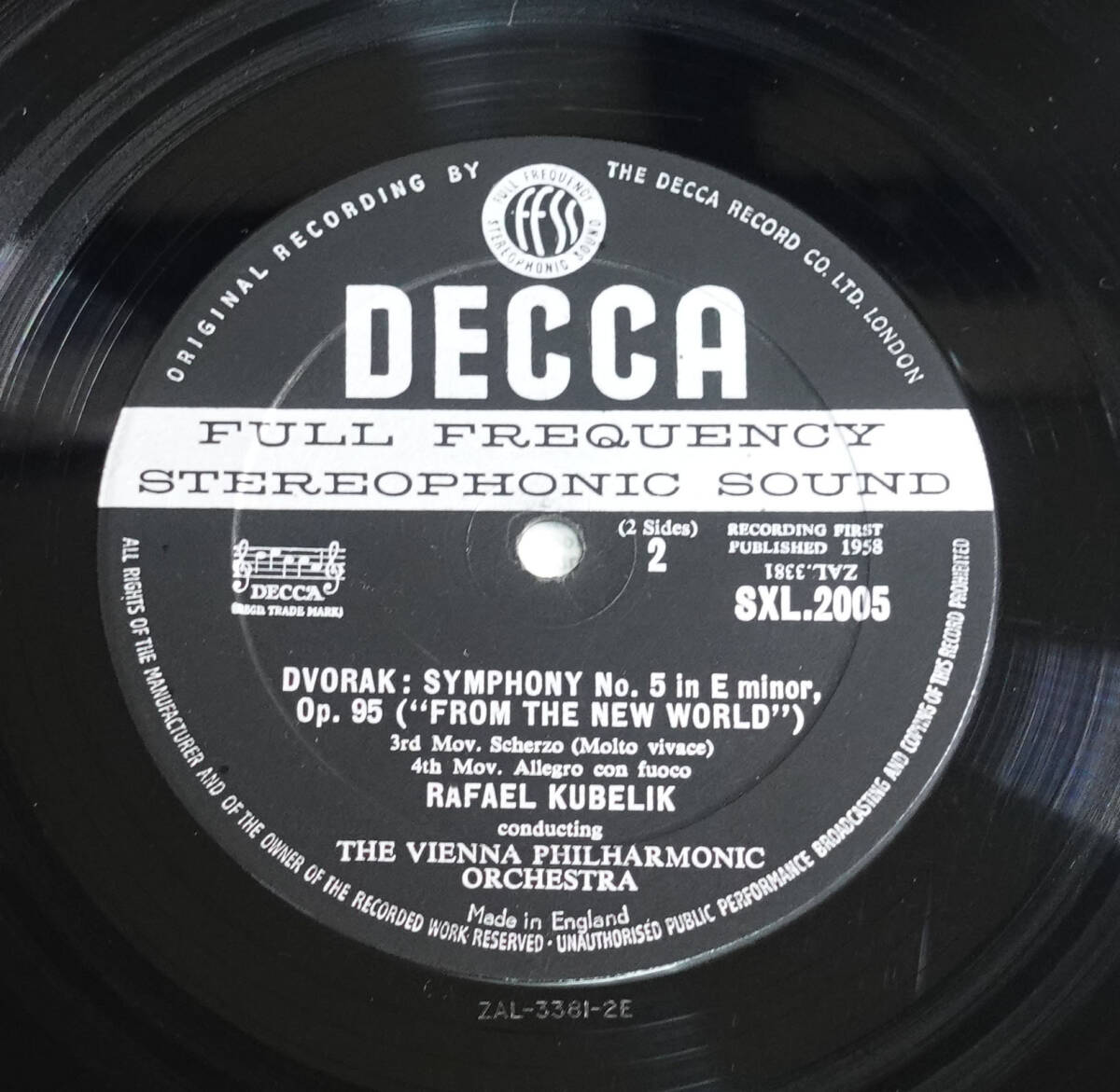 極美! 英DECCA SXL 2005 ED1 ドヴォルザーク新世界交響曲 クーベリック BB　