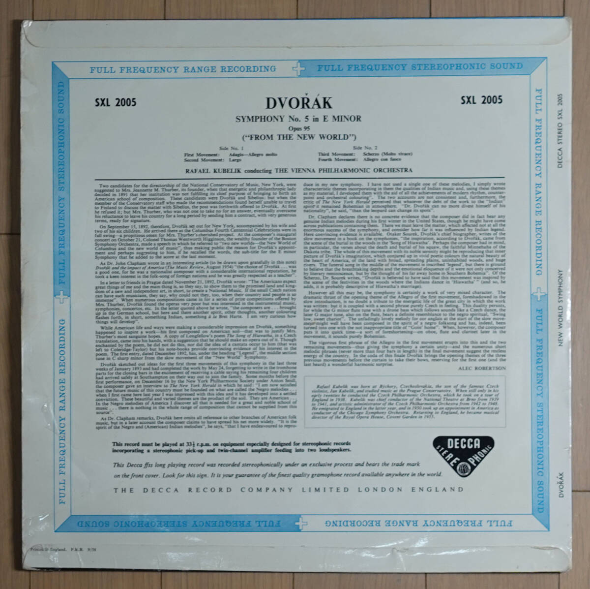 極美! 英DECCA SXL 2005 ED1 ドヴォルザーク新世界交響曲 クーベリック BB　