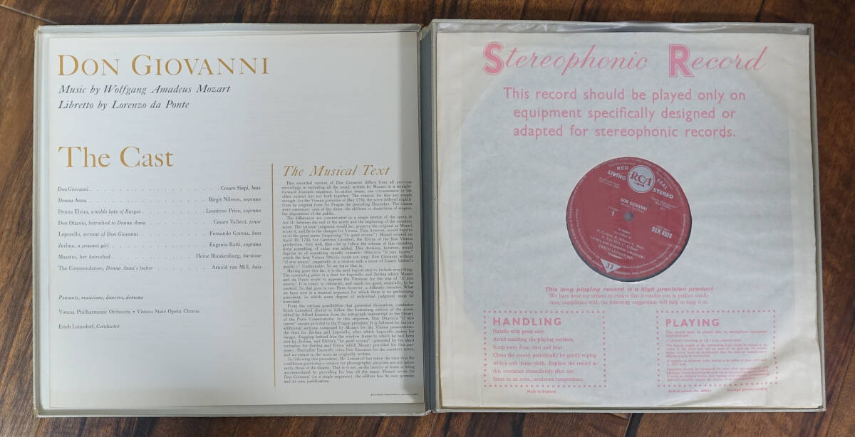 極美! 英RCA SER 4528-31 モーツァルト『ドン?ジョヴァンニ』 ラインスドルフ