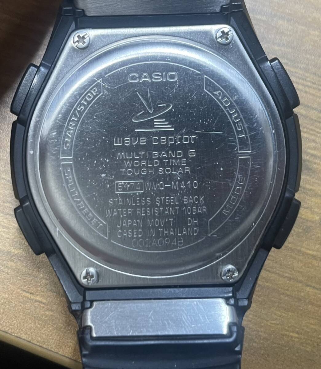 JY492 【1円から】 腕時(shí)計(jì) CASIO カシオ ソーラー電波式 クロノグラフ WVQ-M410 wave ceptor ウェーブセプター マルチバンド6 