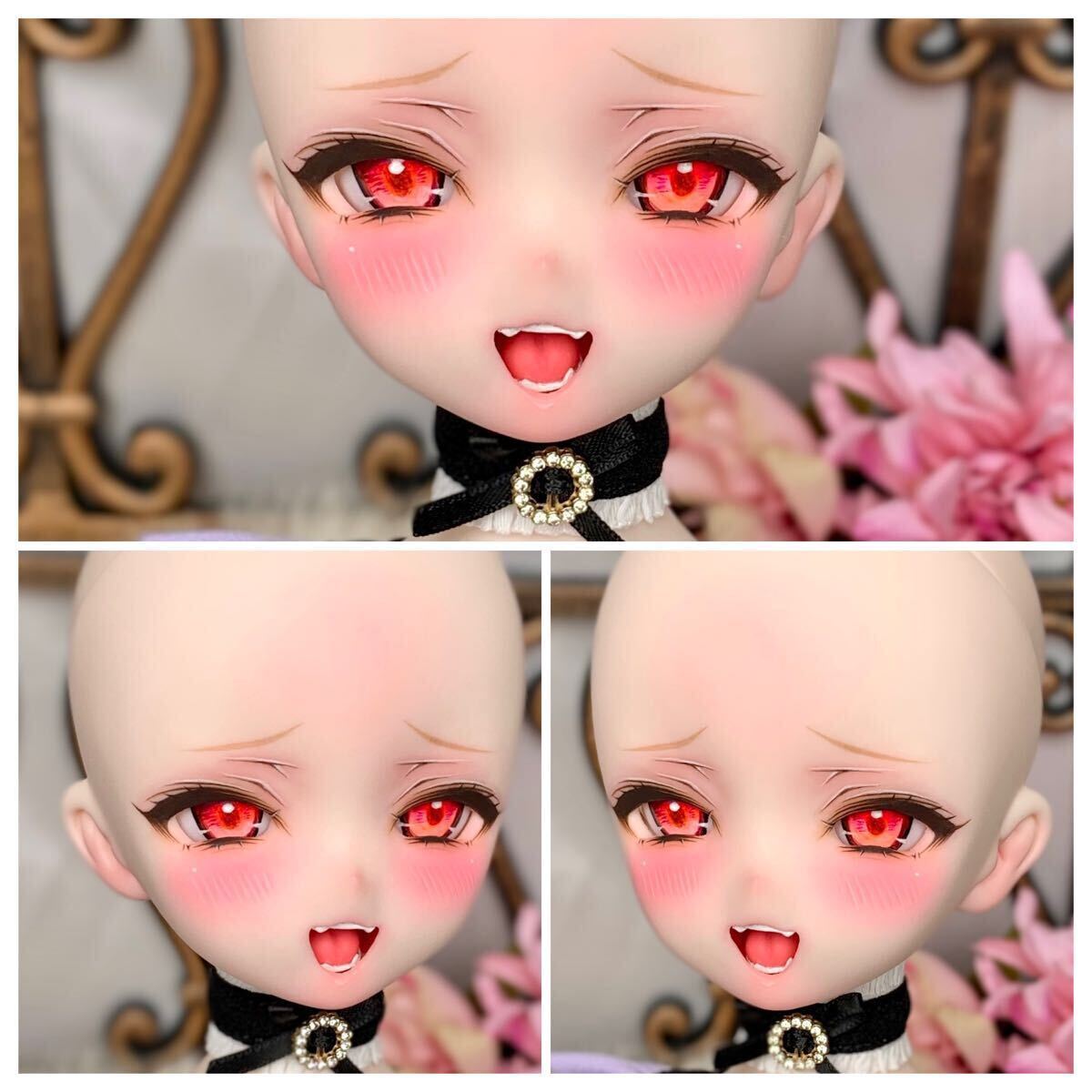 ddh-10sw】ソフビ盛り開口カスタムヘッド【手描きアイ付き】 - A