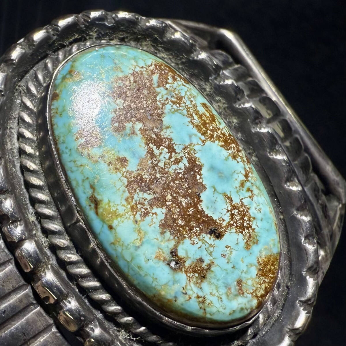 Navajo Old pawn Turquoise Bracelet ナバホ ビンテージ オールドポーン ターコイズ ブレスレット バングル インディアンジュエリー c.1940