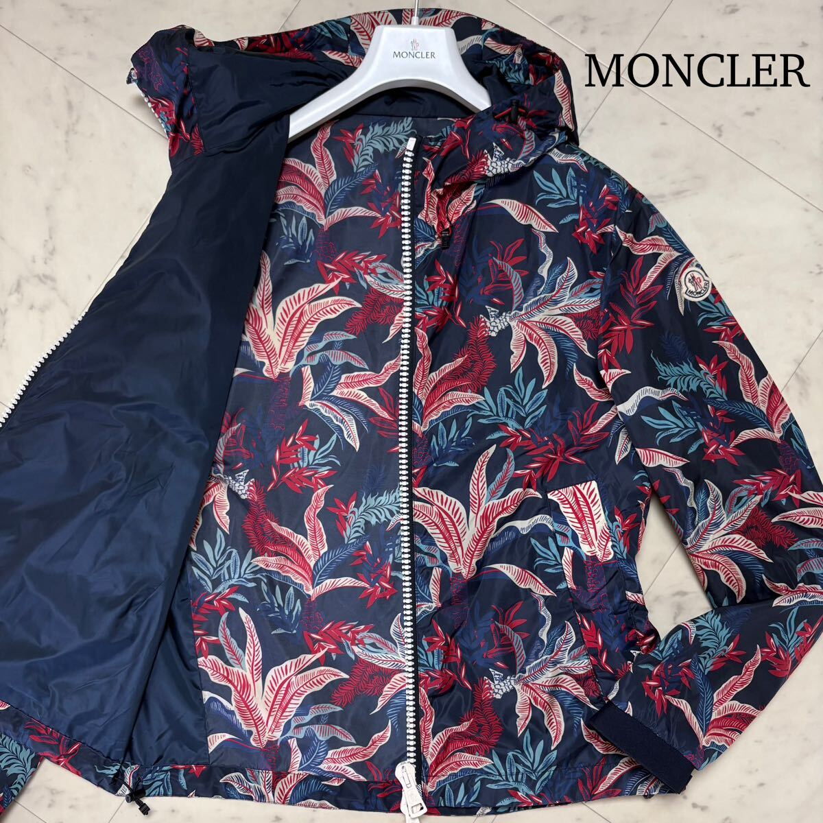 ✨超破格値!✨特別セール!MONCLER 2 MARIBEU ボタニカル 柄! 極美品/Lサイズ☆MONCLER モンクレール MARIBEU ボタニカル柄