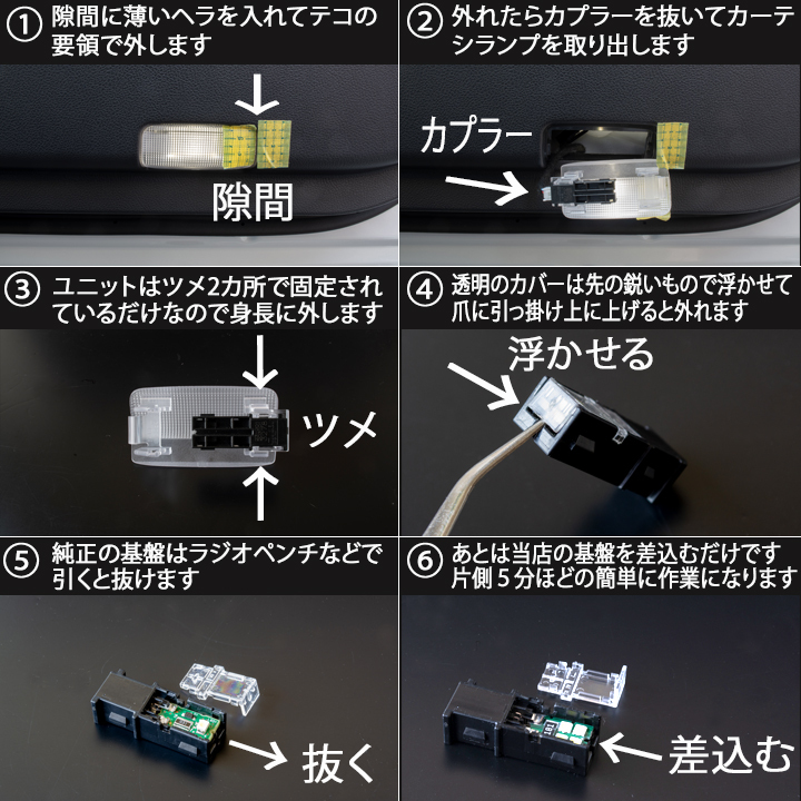 レクサス NX250 NX350 NX350h NX450h+ 20系 LED カーテシランプ ホワイト ブルー ピンク レッド 內(nèi)裝 カスタム パーツ 前ドア分 2個セット