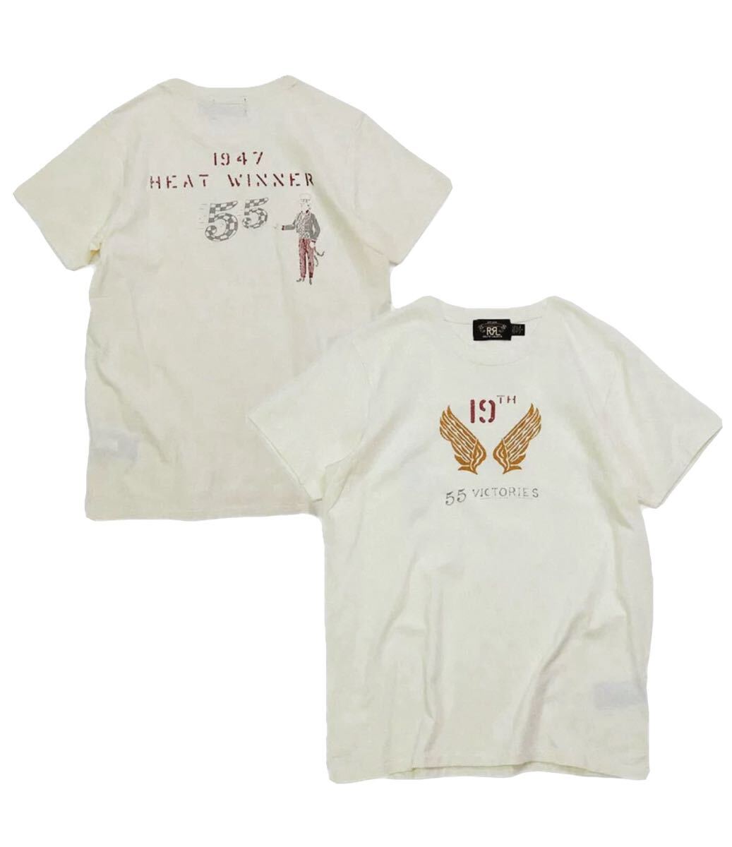 RRL DOUBLE RL 1947 ウィング プリント Tシャツナチュラル Lサイズ