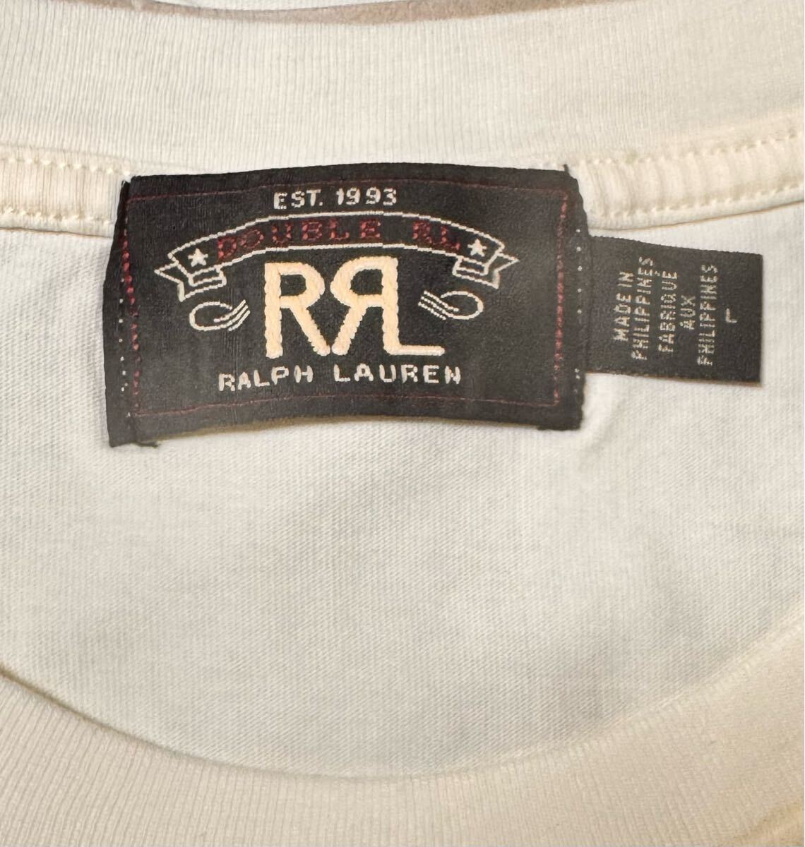 RRL DOUBLE RL 1947 ウィング プリント Tシャツナチュラル Lサイズ
